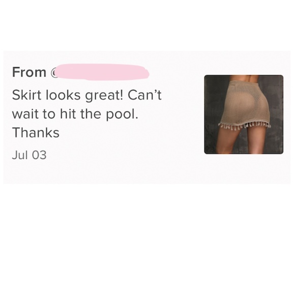 Tassel Detail White Knit Cover Up Mini Skirt - Picture 9 of 12